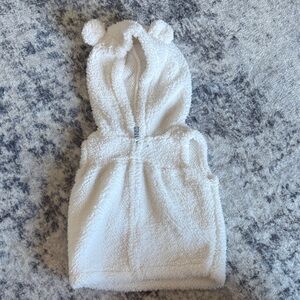 Carter's White Fuzzy Hooded Vest